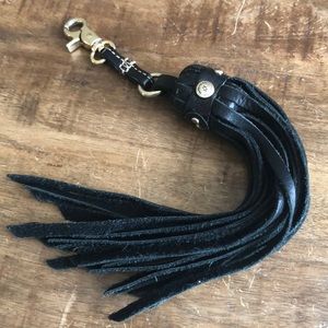 Hayden Harnett  leather tassle key ring/ bag charm